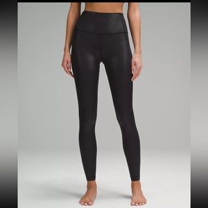 Lululemon Size 4 Radiate‎ Foil Print Black Align High Rise Leggings
